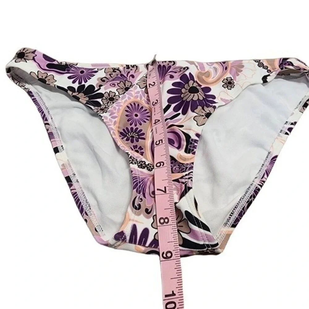 Salt‎ + Cove Purple Paisley Hipster Bikini Bottom Juniors M NWOT Swimwear